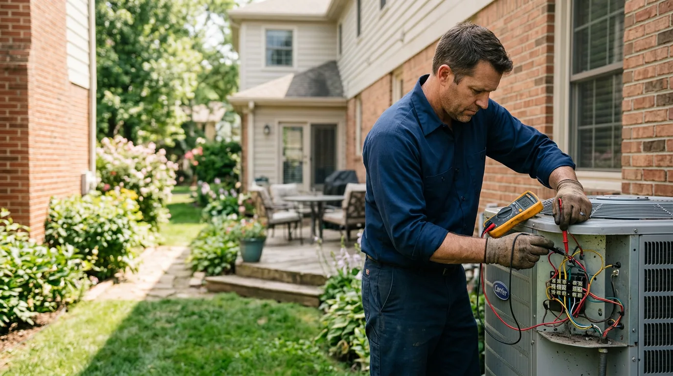 HVAC technician working near Warner Robins, GA
